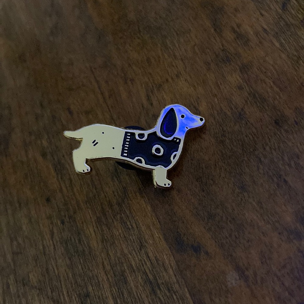 Adorable dog pin